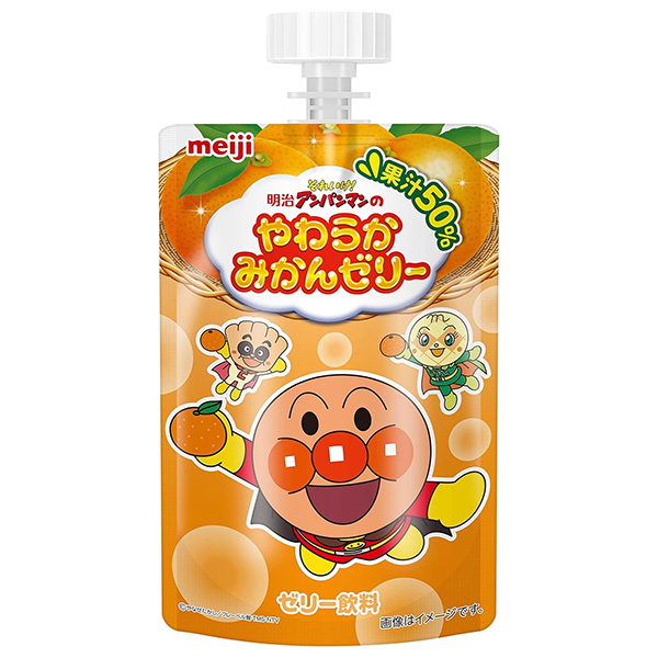 明治 それいけ!アンパンマンのやわらかみかんゼリー 100g×36本入×(2ケース) メーカー 問屋直送|果実飲料 ゼリー飲料 オレンジ