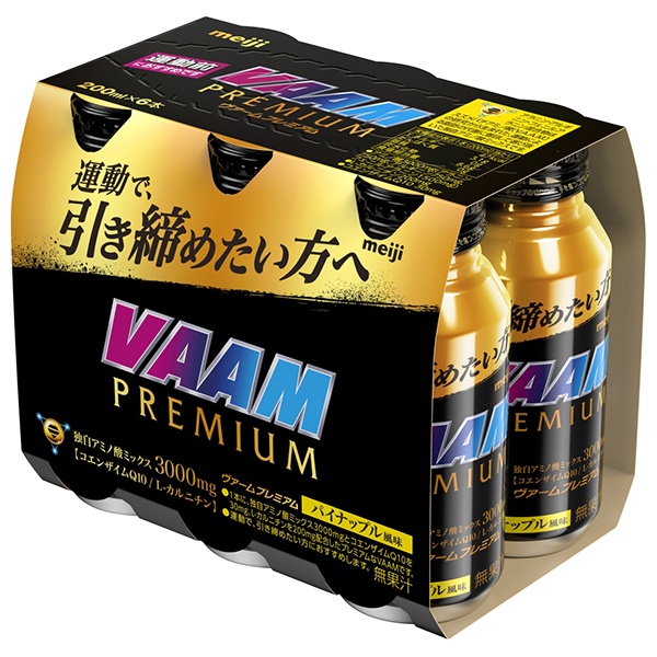 明治 ヴァームプレミアム (6本パック) 200ml×6本×5本入|スポーツ ボトル缶 栄養 パイナップル パイン meiji