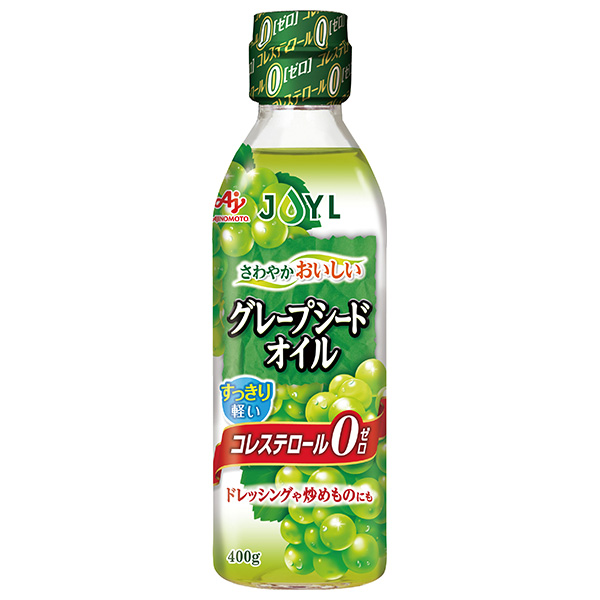 J-オイルミルズ AJINOMOTO グレープシードオイル 400g×12本入|味の素 コレステロールゼロ 油 栄養機能食品