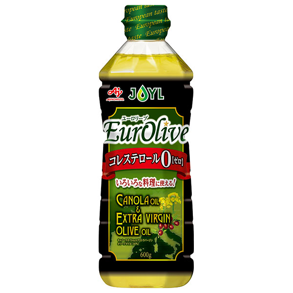 J-オイルミルズ AJINOMOTO ユーロリーブ 600g×10本入|味の素 ブレンドオイル 油 コレステロールゼロ