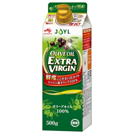 J-オイルミルズ オリーブオイルエクストラバージン 500g×6本入|味の素 オリーブオイル 調味料 油