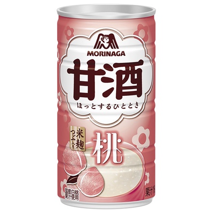 森永製菓 甘酒 桃 185g缶×30本入|甘酒 森永 米麹 あまざけ 桃 白桃 もも ピーチ