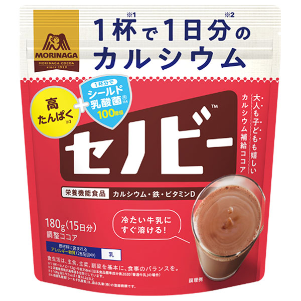 ネコポス 森永製菓 セノビー 180g袋×2袋入| 全国ココア 飲料 粉末 栄養機能食品