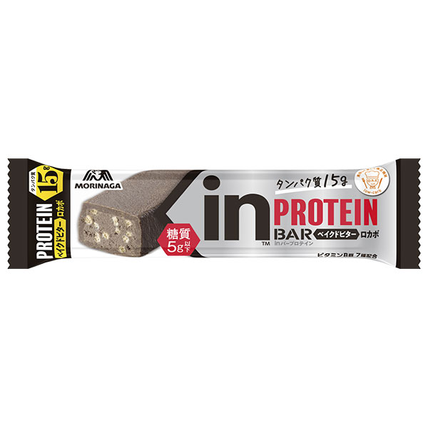 森永製菓 inバー プロテイン ベイクドビター 12本入|チョコ チョコレート 高タンパク 栄養 チョコバー