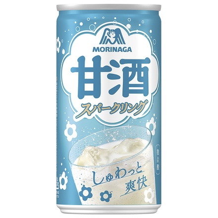 森永製菓 スパークリング甘酒 190ml缶×30本入|甘酒 米麹 あまざけ 微炭酸