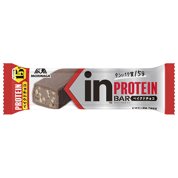 森永製菓 inバー プロテイン ベイクドチョコ 12本入|チョコ チョコレート 高タンパク 栄養 チョコバー