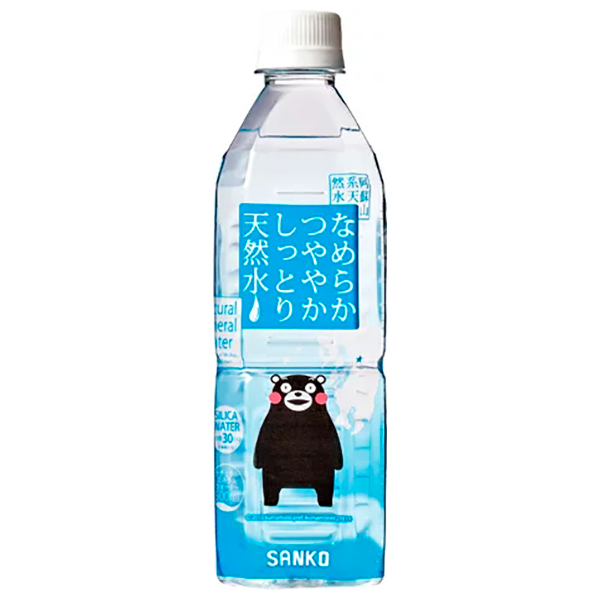 サンコー なめらかつややかしっとり天然水 500mlペットボトル×24本入|水 鉱水 ペットボトル