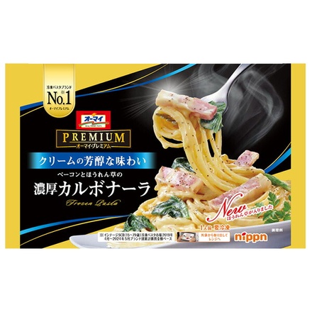 ニップン オーマイプレミアム 濃厚カルボナーラ 1食×12袋入 冷凍商品|オーマイプレミアム パスタ