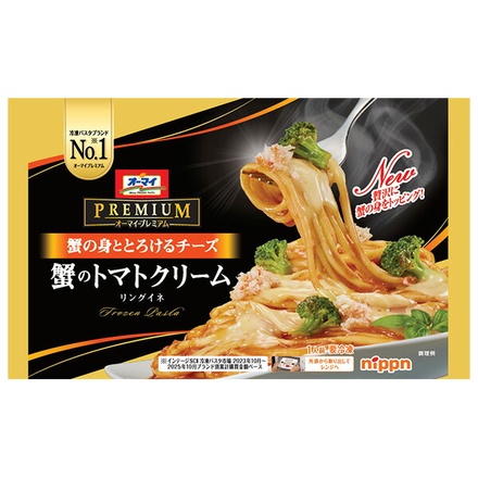 ニップン オーマイプレミアム 蟹のトマトクリーム 1食×12袋入 冷凍商品|オーマイプレミアム パスタ 冷凍 インスタント