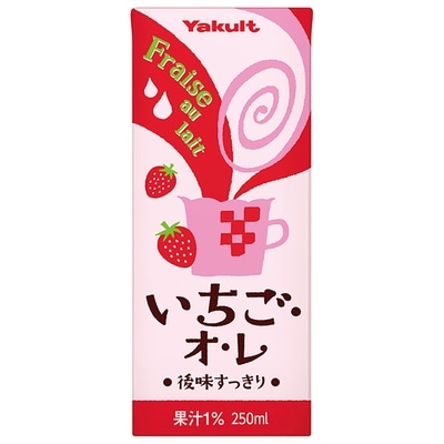 ヤクルト いちご・オ・レ 250ml紙パック×24本入|いちごオレ、乳性、Yakult 紙パック