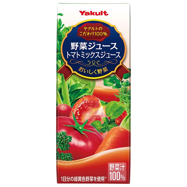 ヤクルト 野菜ジュース 200ml紙パック×24本入|野菜 果汁 野菜ジュース ミックス 紙パック