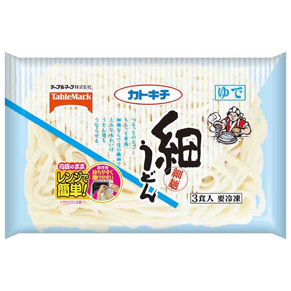 テーブルマーク 細うどん 3食入×12袋入 冷凍商品|冷凍食品 うどん 細麺 細めん