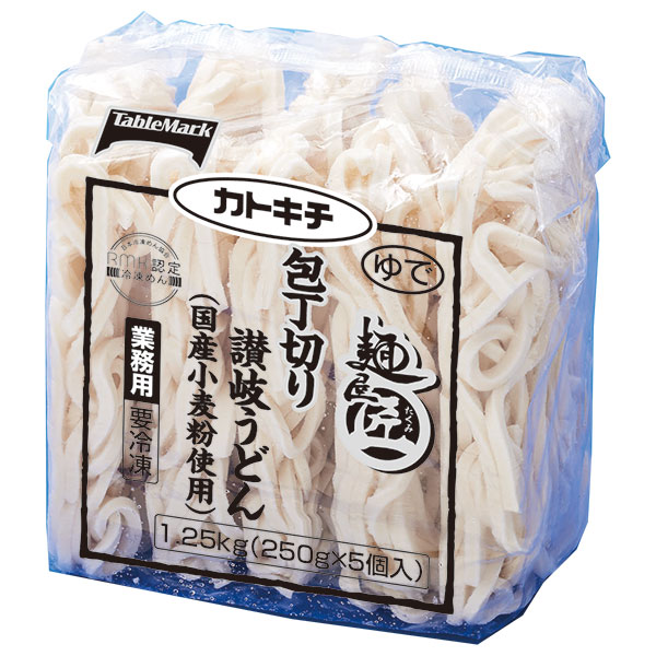 テーブルマーク 麺屋匠 包丁切り讃岐うどん (国産小麦粉使用) (250g×5個)×4袋入 冷凍商品|冷凍食品 うどん 讃岐 国産小麦
