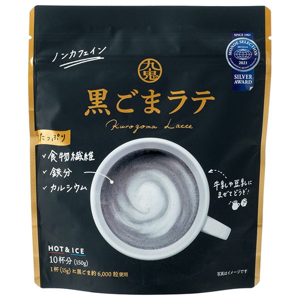 九鬼産業 黒ごまラテ 150g×12袋入|ごま ゴマ 胡麻 くろごま 黒ごま 粉末 ラテ