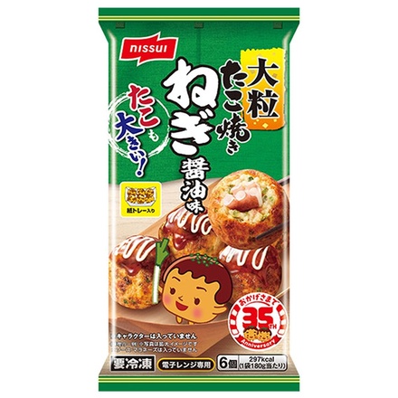 ニッスイ たこ焼き ねぎ醤油 味 6個×12袋入 冷凍商品|惣菜 たこやき 大粒 レンジ専用 ねぎ醤油 ねぎ