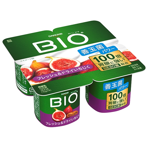 ダノンジャパン ダノンビオ BIO フレッシュ&ドライいちじく (75g×4)×6個入 チルド 冷蔵品|ダノン ヨーグルト いちじく イチジク ダノンヨーグルト