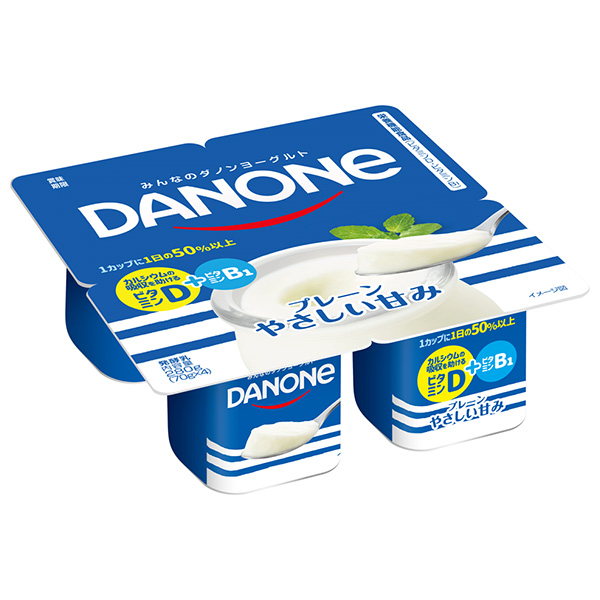 メーカー/問屋直送品・代引不可】【チルド(冷蔵)商品】ダノンジャパン ダノンヨーグルト プレーン やさしい甘み (70g×4)×6個入| ダノン ヨーグルト ダノンヨーグルト