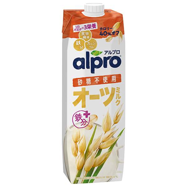 ダノンジャパン アルプロ オーツミルク 砂糖不使用 1000ml紙パック×6本入|オーツミルク オーツ麦 食物繊維