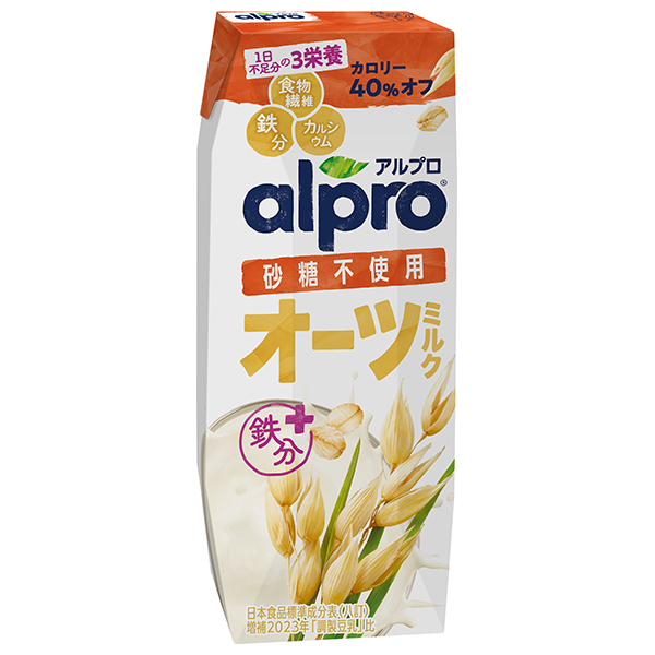 ダノンジャパン アルプロ オーツミルク 砂糖不使用 250ml紙パック×18本入|オーツミルク オーツ麦 食物繊維