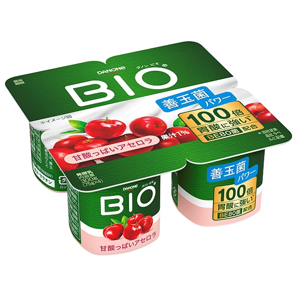 ダノンジャパン ダノンビオ BIO 甘酸っぱいアセロラ (75g×4)×6個入 チルド 冷蔵品|ダノン ヨーグルト アセロラ ダノンヨーグルト
