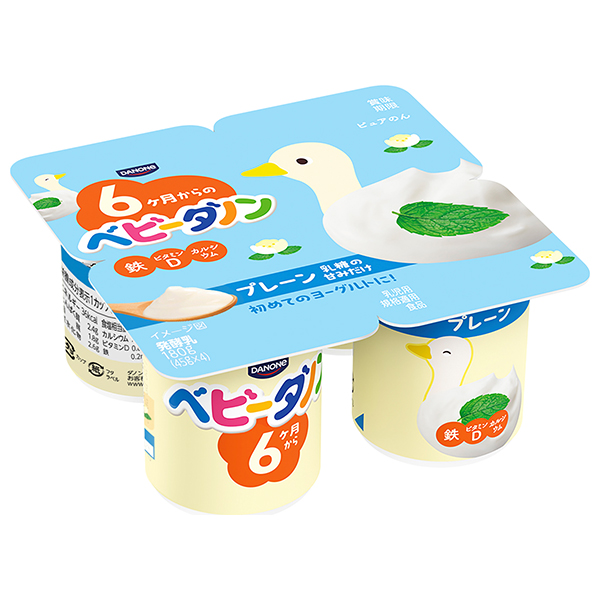 ダノンジャパン ベビーダノン プレーン 乳糖の甘みだけ (45g×4)×6個入 メーカー 問屋直送 チルド 冷蔵品|ダノン ヨーグルト ダノンヨーグルト