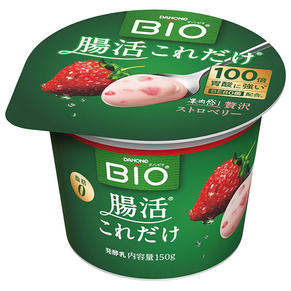 ダノンジャパン ダノンビオ BIO 腸活これだけ 贅沢ストロベリー 150g×12個入 チルド 冷蔵品|ダノン ヨーグルト BIO いちご ダノンヨーグルト