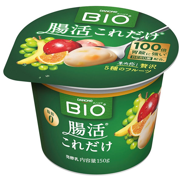 ダノンジャパン ダノンビオ BIO 腸活これだけ 贅沢5種フルーツ 150g×12個入 チルド 冷蔵品|ダノン ヨーグルト フルーツ ダノンヨーグルト