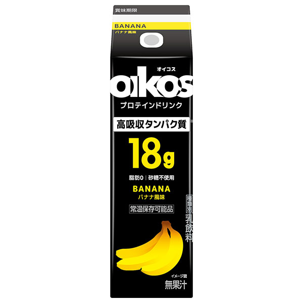 ダノンジャパン オイコス プロテインドリンク高吸収タンパク質 バナナ風味 240ml紙パック×12本入×(2ケース) メーカー 問屋直送|オイコス プロテイン 脂肪0 砂糖不使用