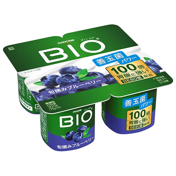 ダノンジャパン ダノンビオ BIO 旬摘みブルーベリー (75g×4)×6個入 メーカー 問屋直送 チルド 冷蔵品|ダノン ヨーグルト ブルーベリー ダノンヨーグルト