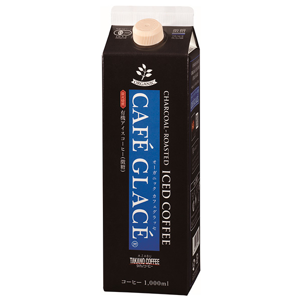 麻布タカノ オーガニック カフェグラッセ 微糖 1000ml紙パック×6本入|珈琲 アイスコーヒー 紙パック 微糖 コーヒー