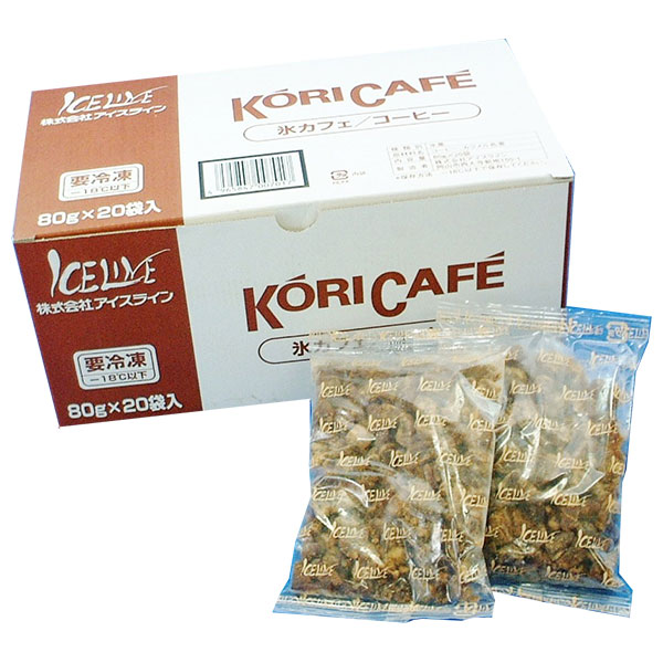 アイスライン 氷カフェ コーヒー (60g×20袋)×1袋入 冷凍商品|冷凍食品 コーヒー牛乳 菓子材料 氷