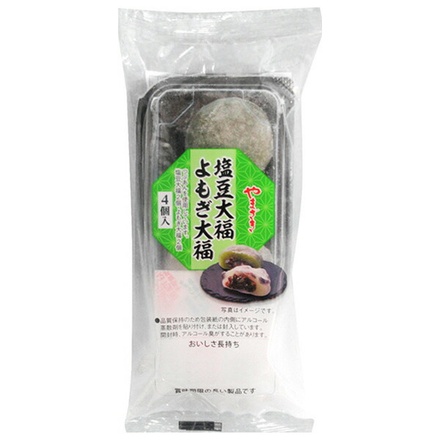 山崎製パン 塩豆大福 よもぎ大福 4個入×6袋入|ヤマザキ 菓子 和菓子 よもぎ大福 塩豆大福