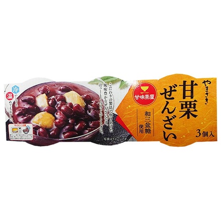 山崎製パン 甘栗ぜんざい 3個入×4個入|和菓子 和三盆糖 栗 カロリー 3個入 ぜんざい おしるこ アレンジ おやつ スイーツ