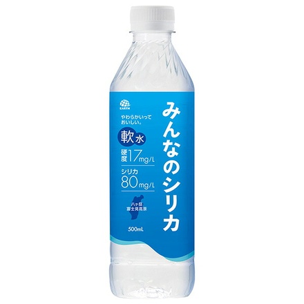 アース製薬 みんなのシリカ 500mlペットボトル×24本入|水 PET シリカ 軟水