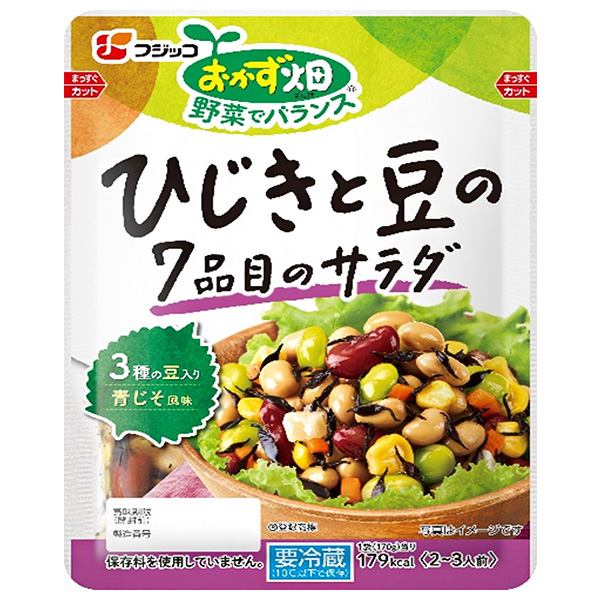 フジッコ おかず畑 ひじきと豆の7品目のサラダ 170g×10袋入 チルド 冷蔵品|チルド 一般食品 惣菜 ひじき 豆 サラダ