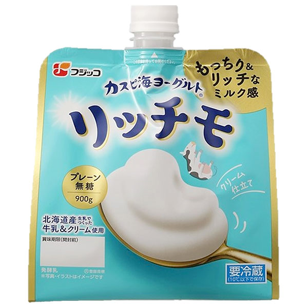 フジッコ カスピ海ヨーグルト リッチモ プレーン 900g×6個入 チルド 冷蔵品|デザート ヨーグルト プレーン 無糖 北海道産 クリーム カスピ海ヨーグルト