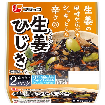 フジッコ ピリッと味わい 生姜ひじき (42g×2パック)×12個入 チルド 冷蔵品|チルド 生姜 ひじき 佃煮 生姜佃煮 おかず ご飯のお供 和惣菜 煮物 常備菜 保存食
