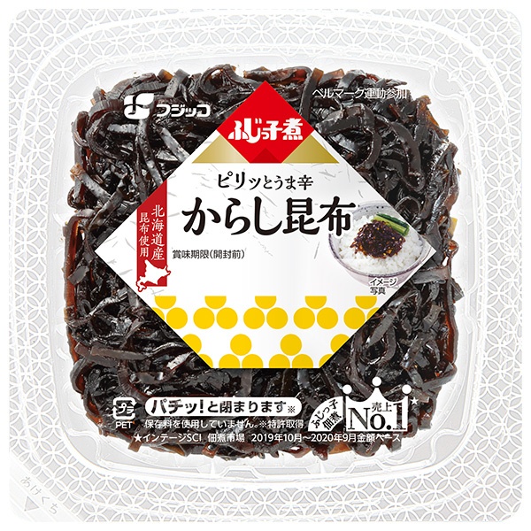 フジッコ ふじっ子煮 からし昆布 74g×24(12×2)個入|惣菜 佃煮 つくだに こんぶ