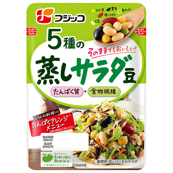 フジッコ 5種の蒸しサラダ豆 70g×12袋入|一般食品 まめ 大豆 トッピング