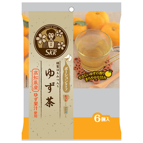 サクラ食品工業 ゆず茶 ポーションタイプ (23g×6個)×12袋入|柚子茶 希釈 ポーション はちみつ