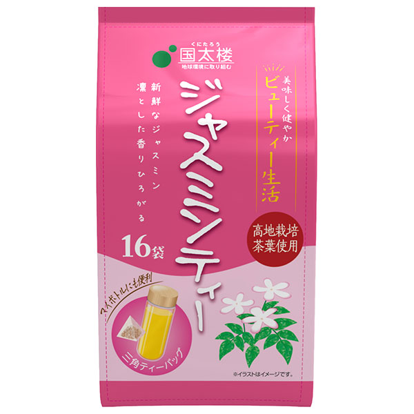 国太楼 ジャスミンティー三角ティーバッグ 16P 48g(16P)×6袋入|茶 お茶 ジャスミンティー ティーバッグ