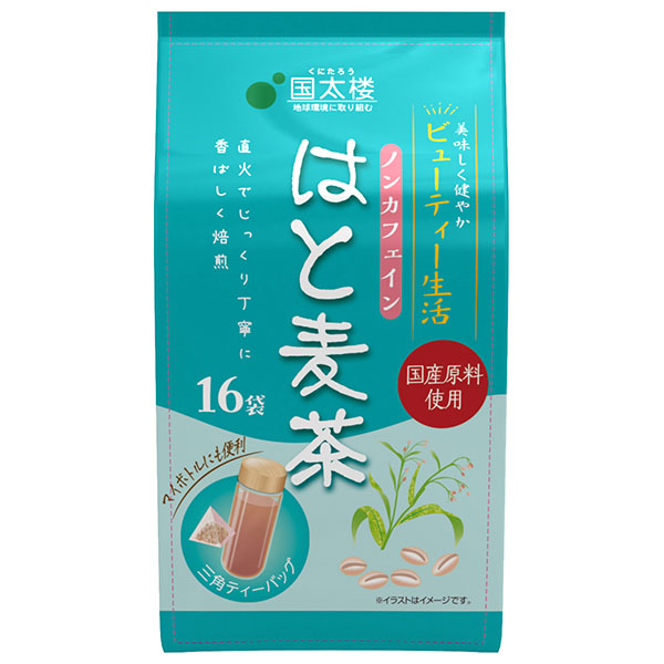 国太楼 はと麦茶三角ティーバッグ16P 64g(16P)×6袋入|茶 お茶 はと麦 ティーバッグ