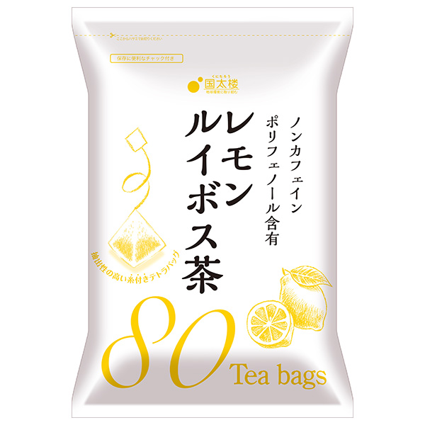 国太楼 レモンルイボス茶 ティーバッグ80P 144g(80p)×12袋入|茶 ルイボス ティーバッグ ノンカフェイン レモン 大容量