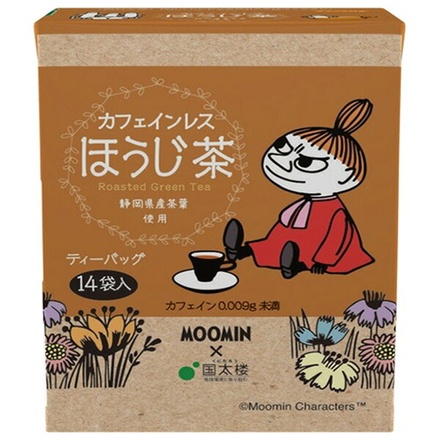 国太楼 ムーミン カフェインレス ほうじ茶 ティーバッグ 23.8g(14P)×12個入|国産 デカフェ ノンカフェイン ティーパック かわいい お茶 ほうじ茶 ムーミン ギフト 茶