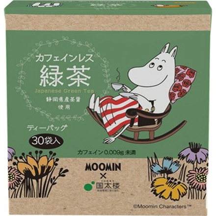 国太楼 ムーミン カフェインレス 緑茶 ティーバッグ 51g(30P)×6個入|国産 デカフェ ノンカフェイン ティーパック かわいい お茶 緑茶 ムーミン ギフト 茶