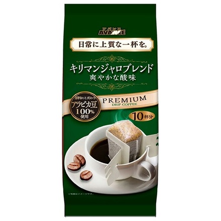 国太楼 プレミアムドリップ キリマンジャロブレンド 80g(10P)×12袋入|コーヒー 珈琲 キリマンジャロ ドリップパック ブレンドコーヒー 個包装 爽やか 自宅カフェ