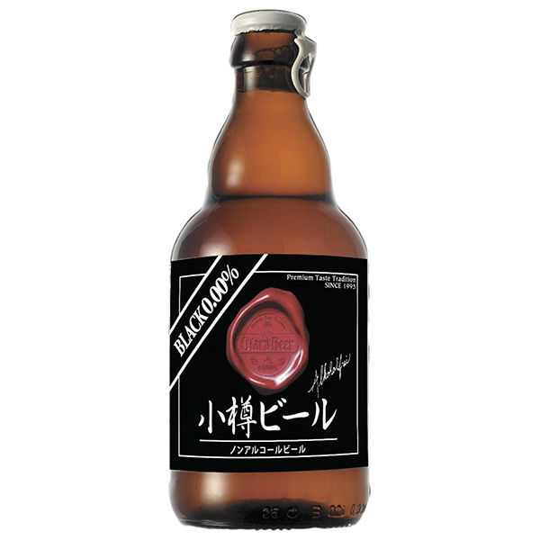アレフ 小樽ビール ノンアルコールビール ブラック 330ml瓶×24本入|ノンアルコールビール ノンアル ノンアルコール