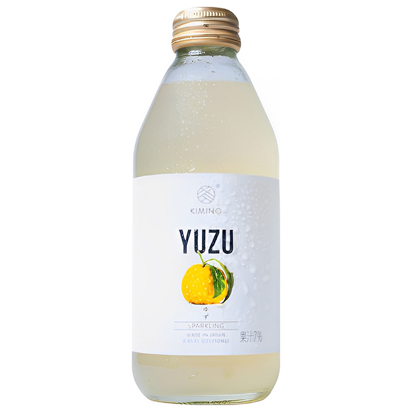 KIMINO DRINKS ゆずスパークリングジュース 250ml瓶×24本入|スパークリング ジュース フルーツ 果物