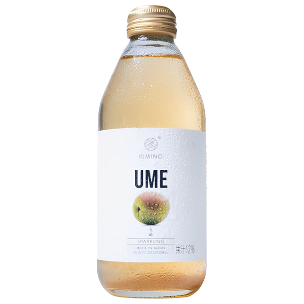 KIMINO DRINKS うめスパークリングジュース 250ml瓶×24本入|スパークリング ジュース フルーツ 果物