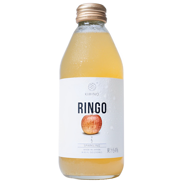 KIMINO DRINKS りんごスパークリングジュース 250ml瓶×24本入|スパークリング ジュース フルーツ 果物